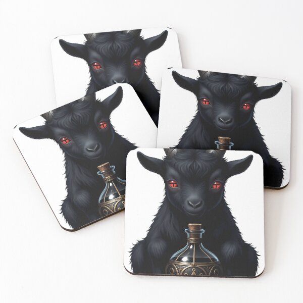 Item preview, Gothic Black Goat Kid Sulfur Elixir Flask designed and sold by IllumeInk.