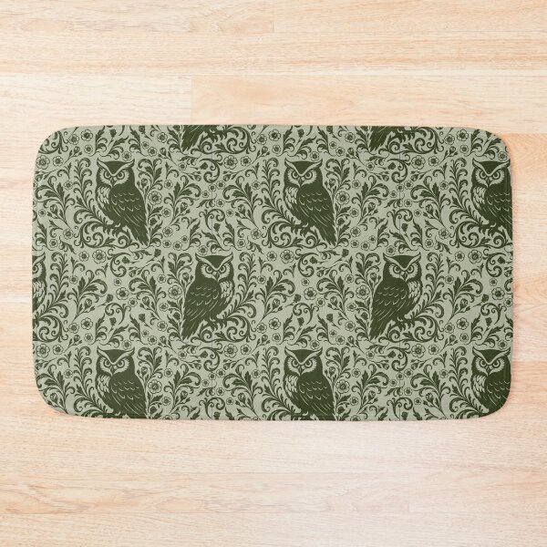 Item preview, Woodland Owl Botanical Pattern in Sage Green designed and sold by Shop On Rosebud.