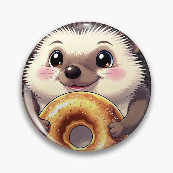 Item preview, Cute Hedgehog Hugging Mini Apple Cider Donut designed and sold by pumsquare.
