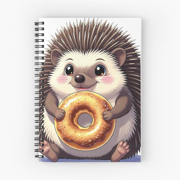 Item preview, Cute Hedgehog Hugging Mini Apple Cider Donut designed and sold by pumsquare.