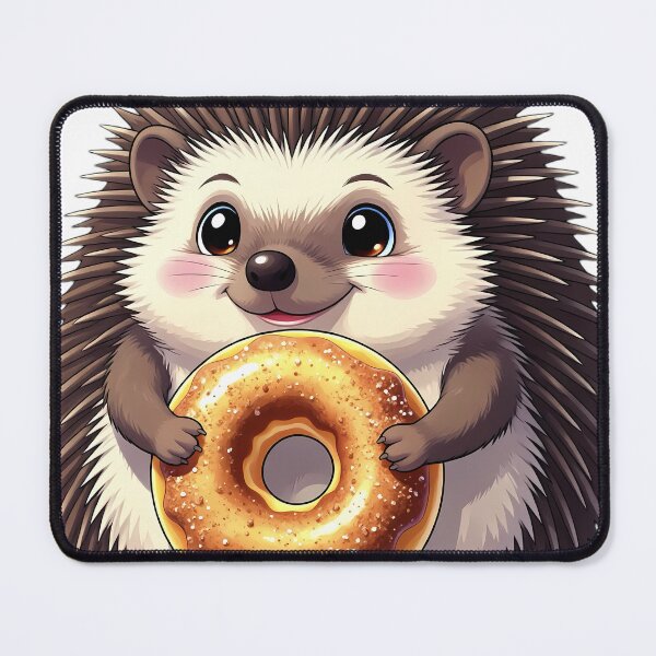 Item preview, Cute Hedgehog Hugging Mini Apple Cider Donut designed and sold by pumsquare.