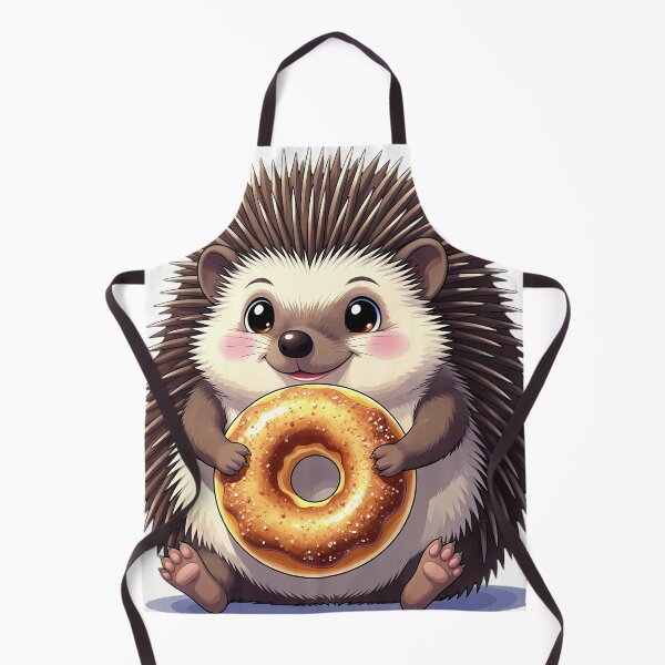 Item preview, Cute Hedgehog Hugging Mini Apple Cider Donut designed and sold by pumsquare.