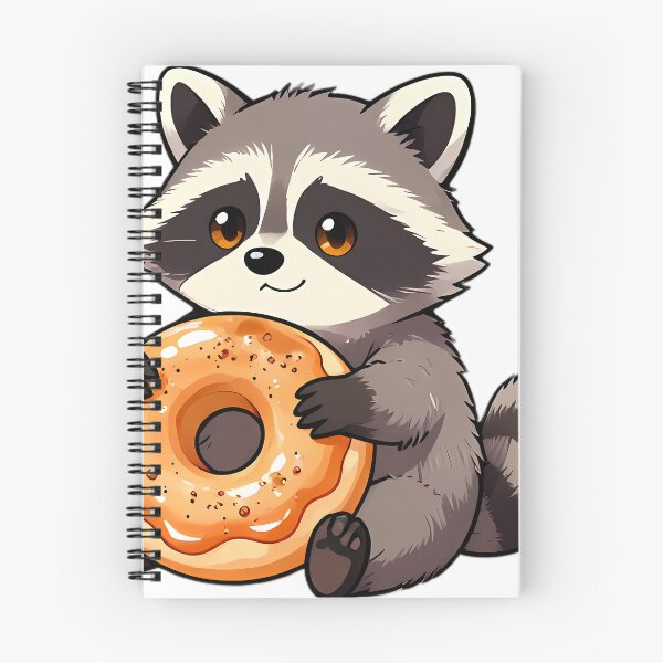 Item preview, Cute Raccoon Hugging Glazed Apple Cider Donut designed and sold by pumsquare.