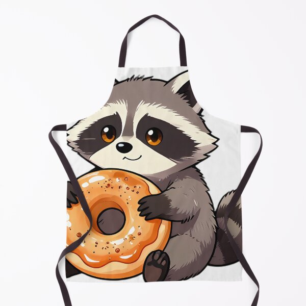 Item preview, Cute Raccoon Hugging Glazed Apple Cider Donut designed and sold by pumsquare.