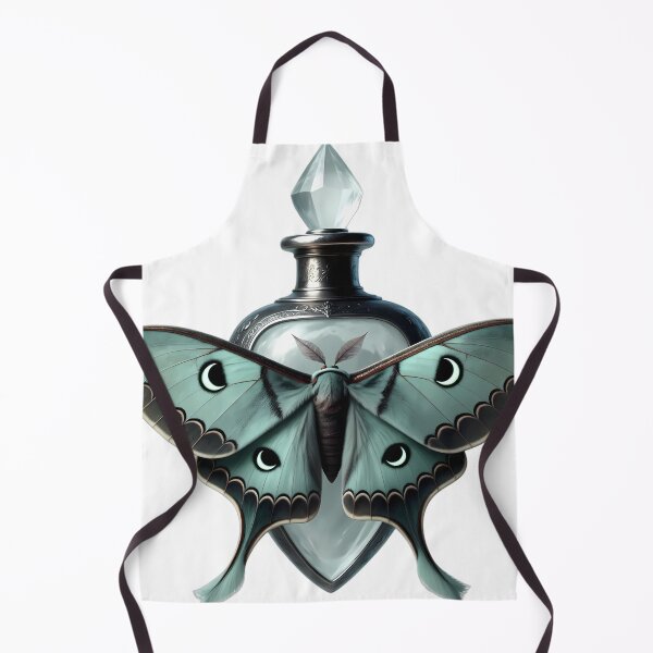 Item preview, Gothic Luna Moth Antique Silver Moon Elixir Phial designed and sold by IllumeInk.