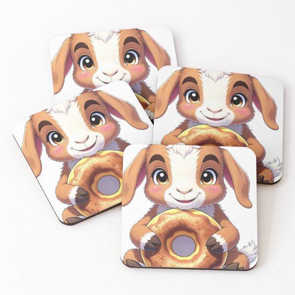 Item preview, Cute Baby Pygmy Goat Hugging Apple Cider Donut designed and sold by pumsquare.