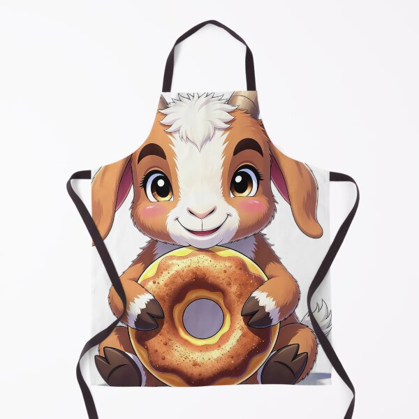 Item preview, Cute Baby Pygmy Goat Hugging Apple Cider Donut designed and sold by pumsquare.