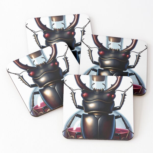 Item preview, Gothic Stag Beetle Dark Bronze Belladonna Phial designed and sold by IllumeInk.