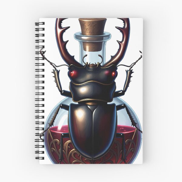 Item preview, Gothic Stag Beetle Dark Bronze Belladonna Phial designed and sold by IllumeInk.