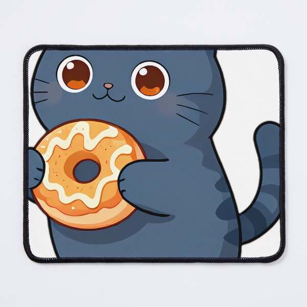 Item preview, Cute British Shorthair Cat Hugging Glazed Cider Donut designed and sold by pumsquare.