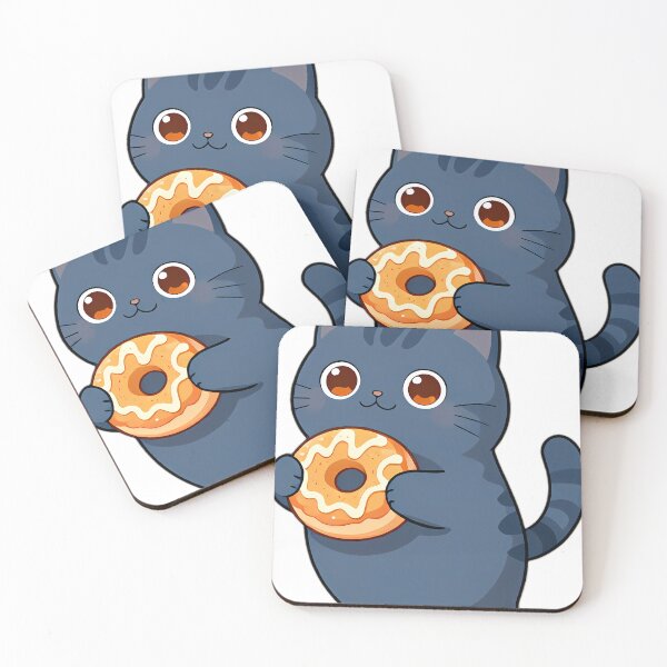 Item preview, Cute British Shorthair Cat Hugging Glazed Cider Donut designed and sold by pumsquare.