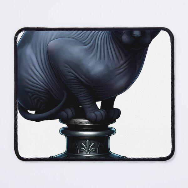 Item preview, Gothic Sphynx Cat Antique Pewter Poison Bottle designed and sold by IllumeInk.