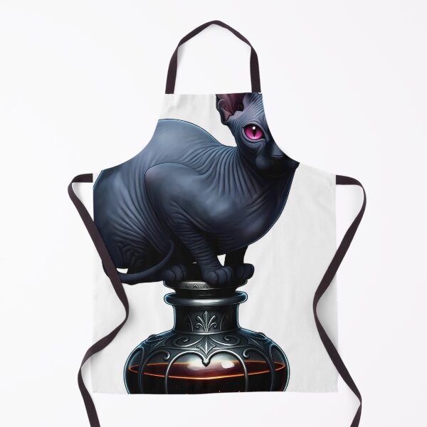 Item preview, Gothic Sphynx Cat Antique Pewter Poison Bottle designed and sold by IllumeInk.