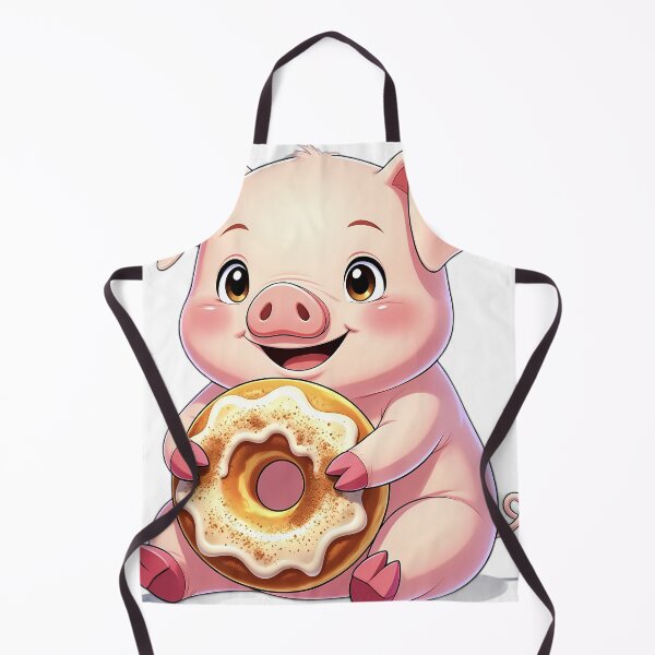 Item preview, Cute Baby Piglet Hugging Glazed Cider Donut designed and sold by pumsquare.