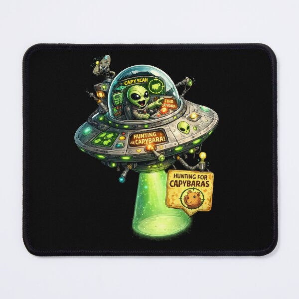 Item preview, Extraterrestrre Ovni Capybara - Alien Hunting For Capybaras Sticker designed and sold by Funnygiftsstudio .