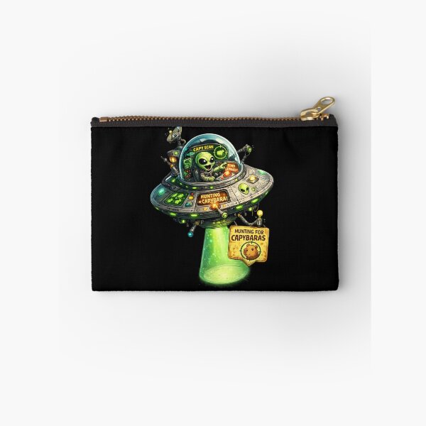 Item preview, Extraterrestrre Ovni Capybara - Alien Hunting For Capybaras Sticker designed and sold by Funnygiftsstudio .