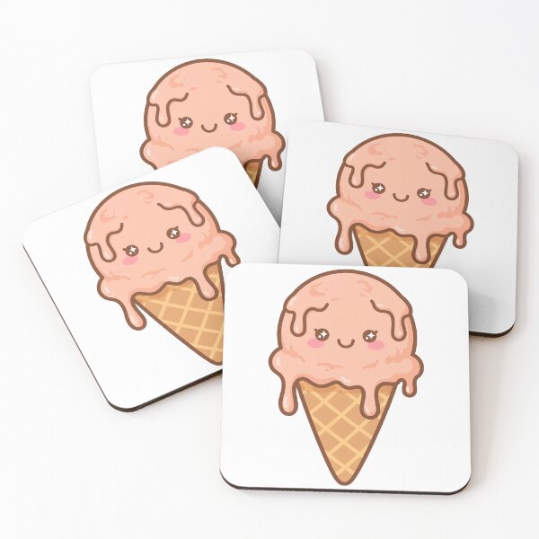 Item preview, Cute Kawaii Pink Ice Cream designed and sold by Kiralemon.