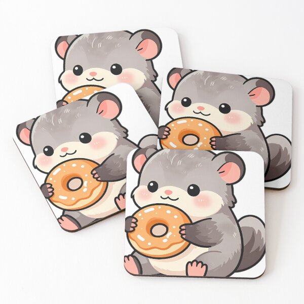 Item preview, Cute Possum Joey Hugging Apple Cider Donut designed and sold by pumsquare.