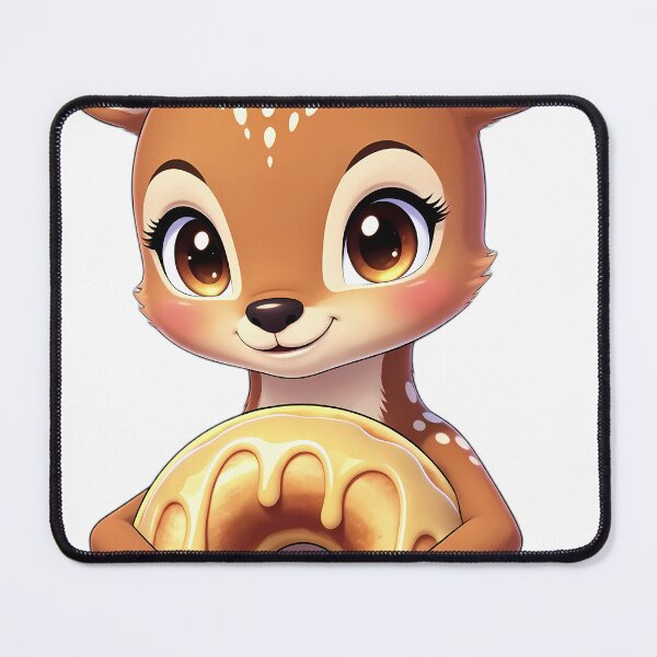 Item preview, Cute Baby Deer Fawn Hugging Apple Cider Donut designed and sold by pumsquare.