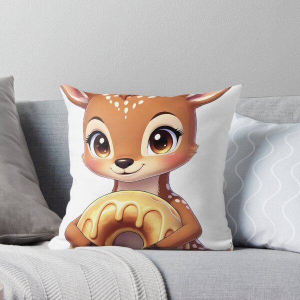 Item preview, Cute Baby Deer Fawn Hugging Apple Cider Donut designed and sold by pumsquare.