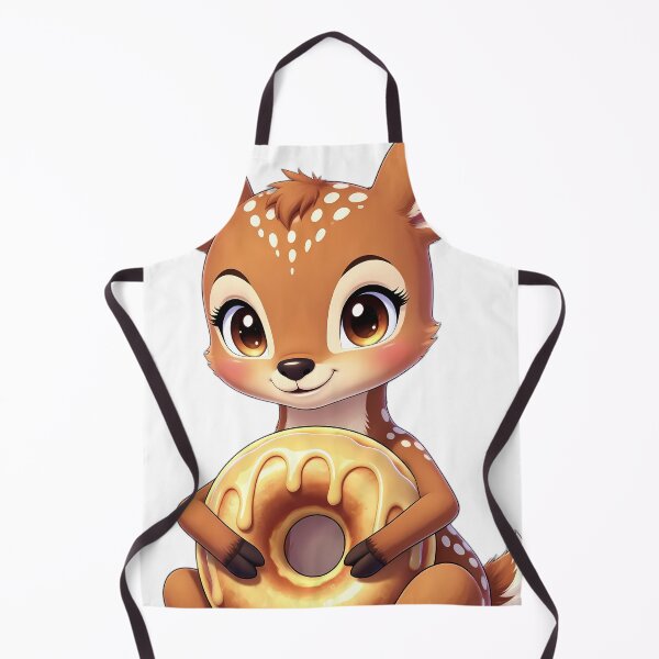 Item preview, Cute Baby Deer Fawn Hugging Apple Cider Donut designed and sold by pumsquare.