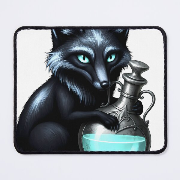 Item preview, Gothic Silver Fox Antique Pewter Elixir Phial designed and sold by IllumeInk.