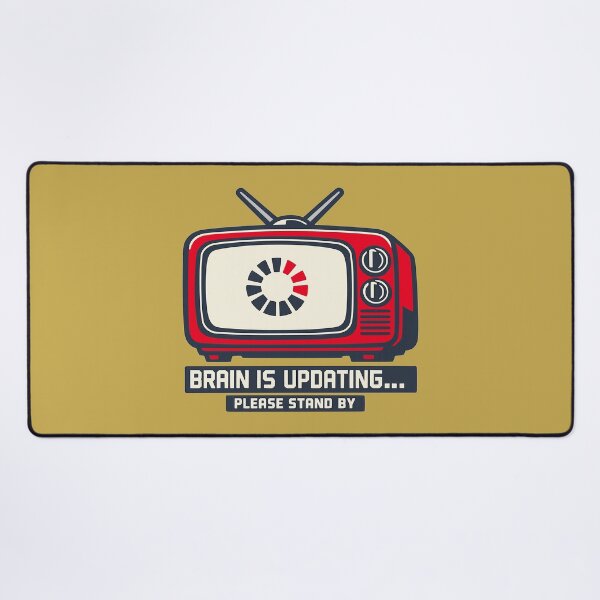 Item preview, Brain Is Updating Retro TV Loading Humor designed and sold by KungPowUnicorn.
