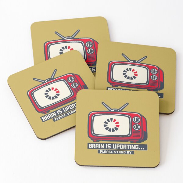 Item preview, Brain Is Updating Retro TV Loading Humor designed and sold by KungPowUnicorn.