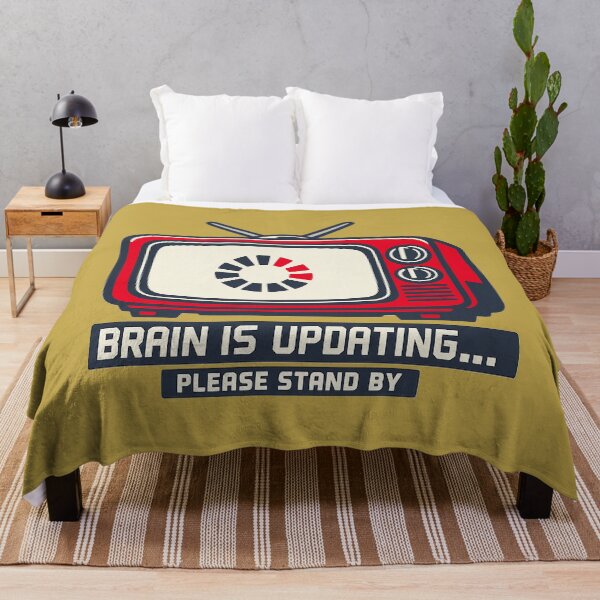 Item preview, Brain Is Updating Retro TV Loading Humor designed and sold by KungPowUnicorn.