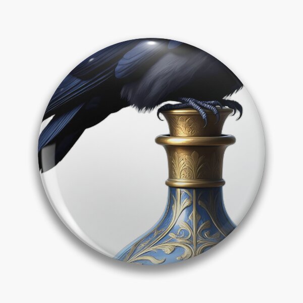 Item preview, Gothic Jackdaw Antique Brass Wolfsbane Flask designed and sold by IllumeInk.