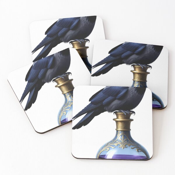 Item preview, Gothic Jackdaw Antique Brass Wolfsbane Flask designed and sold by IllumeInk.