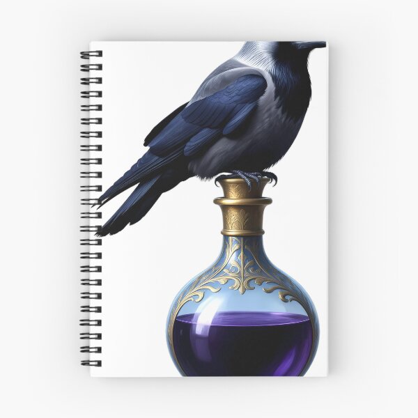 Item preview, Gothic Jackdaw Antique Brass Wolfsbane Flask designed and sold by IllumeInk.