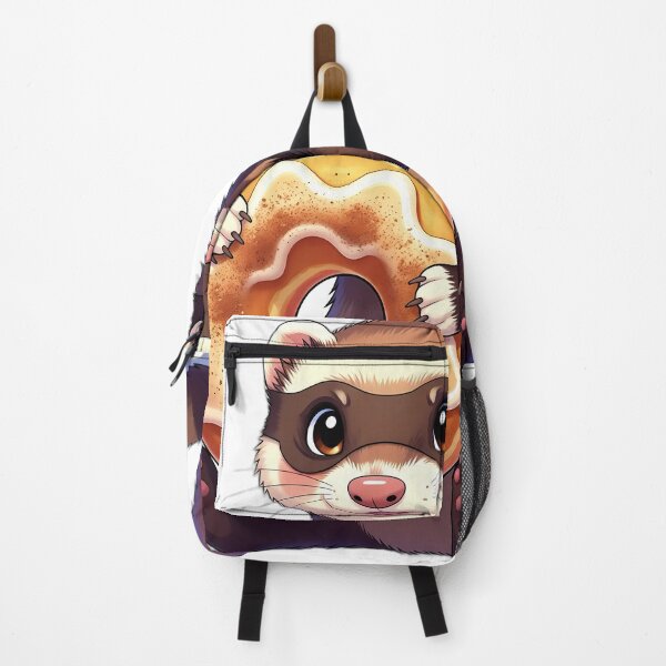 Item preview, Cute Ferret Hugging Glazed Apple Cider Donut designed and sold by pumsquare.