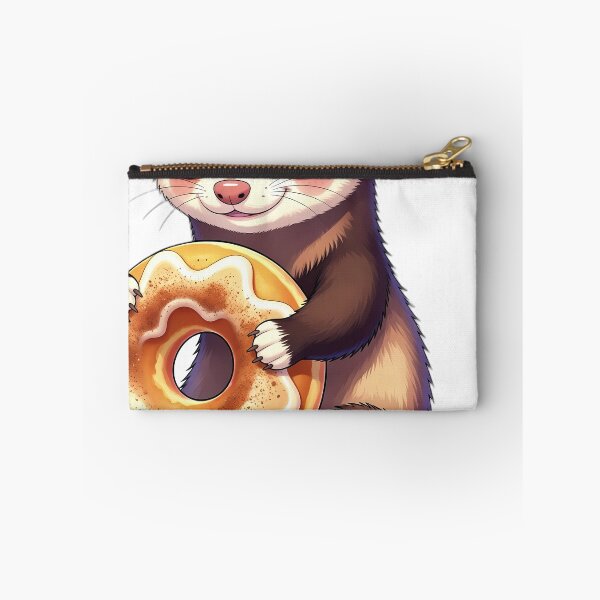 Item preview, Cute Ferret Hugging Glazed Apple Cider Donut designed and sold by pumsquare.