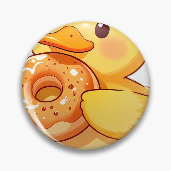 Item preview, Cute Mallard Duckling Hugging Apple Cider Donut designed and sold by pumsquare.