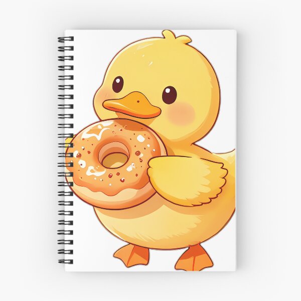 Item preview, Cute Mallard Duckling Hugging Apple Cider Donut designed and sold by pumsquare.