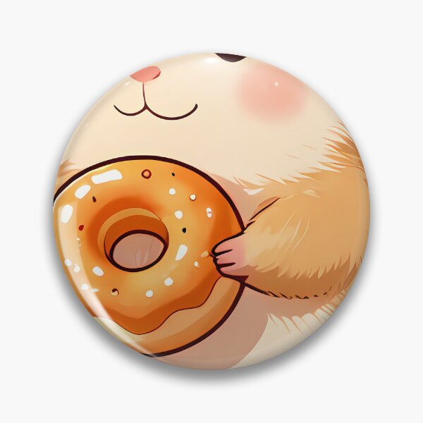 Item preview, Cute Hamster Hugging Mini Apple Cider Donut designed and sold by pumsquare.