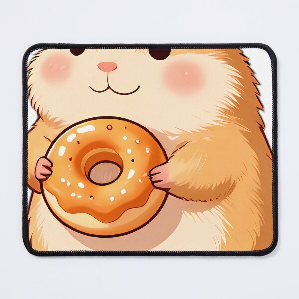 Item preview, Cute Hamster Hugging Mini Apple Cider Donut designed and sold by pumsquare.