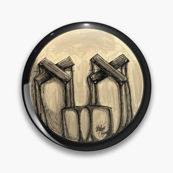 Item preview, Boarded Eyes Scar-E-Moji (Sepia Edition) Vintage Haunted Horror Emoji designed and sold by Grimmlar.