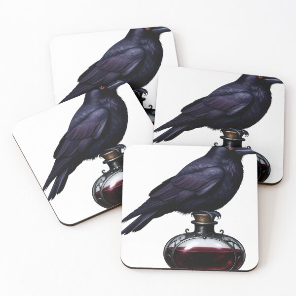 Item preview, Gothic Crow Antique Dark Iron Poison Bottle designed and sold by IllumeInk.