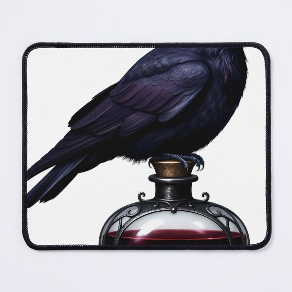 Item preview, Gothic Crow Antique Dark Iron Poison Bottle designed and sold by IllumeInk.