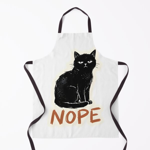 Item preview, Nope Funny Black Cat Minimalist T-Shirt Sticker designed and sold by Naviora.