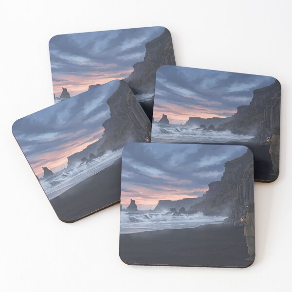 Item preview, Icelandic Solitude: Reynisfjara Black Sand Beach & Basalt Columns designed and sold by SOOstudio73.