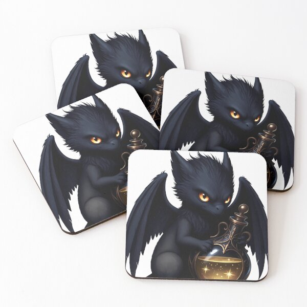 Item preview, Gothic Shadow Griffin Hatchling Obsidian Elixir Phial designed and sold by IllumeInk.