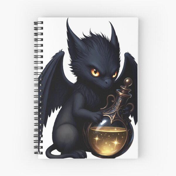 Item preview, Gothic Shadow Griffin Hatchling Obsidian Elixir Phial designed and sold by IllumeInk.