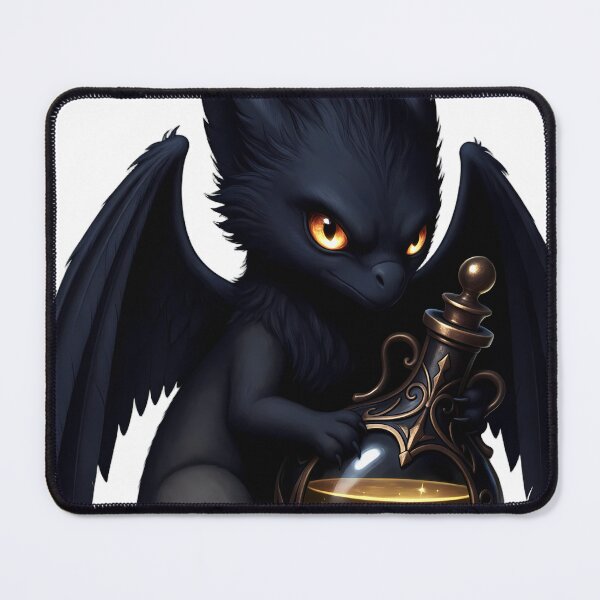 Item preview, Gothic Shadow Griffin Hatchling Obsidian Elixir Phial designed and sold by IllumeInk.
