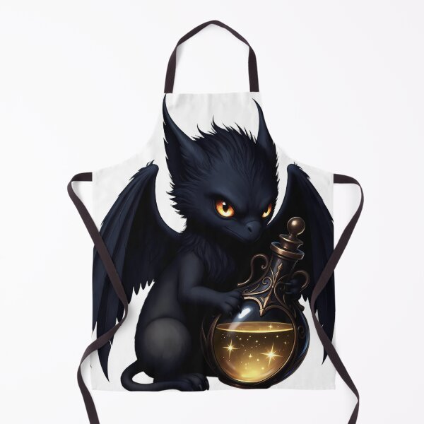 Item preview, Gothic Shadow Griffin Hatchling Obsidian Elixir Phial designed and sold by IllumeInk.