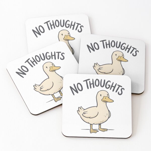 Item preview, No Thoughts Funny Duck Animal Humor T-Shirt Sticker designed and sold by Naviora.