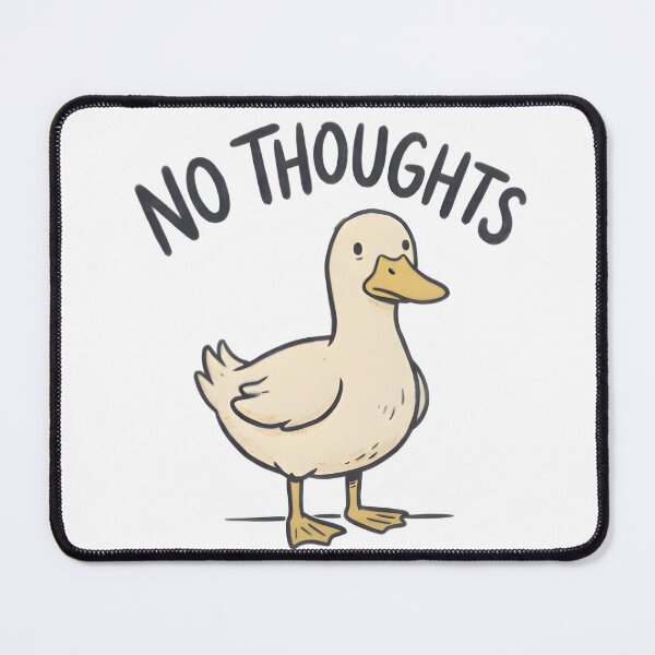 Item preview, No Thoughts Funny Duck Animal Humor T-Shirt Sticker designed and sold by Naviora.