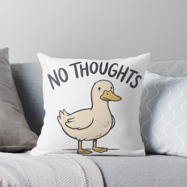 Item preview, No Thoughts Funny Duck Animal Humor T-Shirt Sticker designed and sold by Naviora.